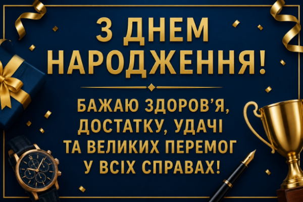 Красиві привітання з днем народження чоловіку відкритка
